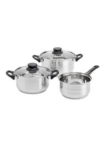 Kochtopfset Berta Edelstahlfarben, 5-teilig