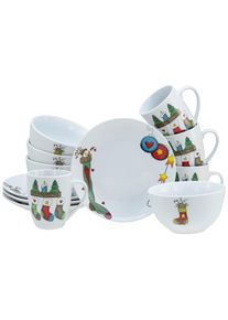 Creatable Fr&uuml;hst&uuml;cksservice Luna Multicolor, 12-teilig