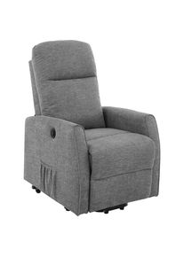 M&Ouml;BELIX M&ouml;belix , Hellgrau , Holz, Metall, Textil , Pappel , Sperrholz , 67.5x107x88.5 cm , Netzbetrieb , Wohnzimmer, Sessel, Fernsehsessel