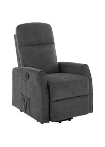 M&Ouml;BELIX M&ouml;belix , Dunkelgrau , Holz, Metall, Textil , Pappel , Sperrholz , 67.5x107x88.5 cm , Netzbetrieb , Wohnzimmer, Sessel, Fernsehsessel