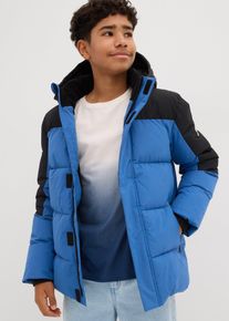 bonprix Wasserabweisende Winterjacke mit Fleecefutter, blau, Gr.128/134, Jungen Winterjacke mit weichem Fleecefutter