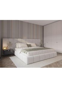 CARRYHOME Polsterbett, Beige, Kunststoff, Buche, Schichtholz, 180x200 cm, Bettkasten, Lattenrost, gepolstertes Kopfteil, in verschiedenen Gr&ouml;&szlig;en erh&auml;ltlich, Schlafzimmer, Betten, Polsterbetten