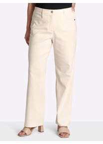 sheego Dames Bengalinebroek met shaping-inzet in champagne ,maat 40, Witt, 77% Viscose, 19% Polyamide, 4% Elastan. Inzet: 85% Polyamide, 15% Elastan