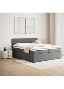 Boxbett Lucy Grau ca. 180x200 cm mit Topper