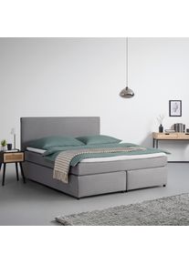 Boxbett Florinda Grau ca. 180x200 cm mit Topper