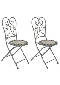 Acamp Gartenklappstuhl-Set 2er- Set Provence Grau