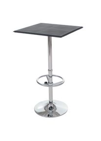 Bartisch Stehtisch Bistrotisch Chicago mit Fu&szlig;ablage, quadratisch 110x63x63cm MVG-zertifiziert ~ schwarz