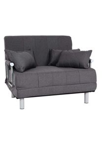 Schlafsessel HWC-K29, Klappsessel Schlafsofa G&auml;stebett Relaxsessel, Liegefl&auml;che 186x97cm Stoff (270g/m&sup2;) ~ dunkelgrau