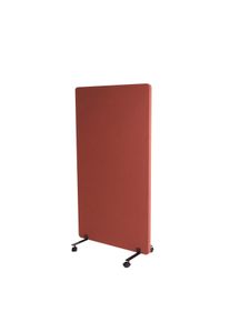 Akustik-Trennwand HWC-G77, B&uuml;ro-Sichtschutz Raumteiler Pinnwand, doppelwandig rollbar Stoff/Textil ~ 147x80cm braun