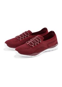 Sneaker Lascana "Slipper, Halbschuh, Slip-On-Sneaker", M&auml;dchen, Gr. 36, rot (bordeaux), Obermaterial: 100% Textilmaterial. Decksohle: 100% Textilmaterial. Futter: 100% Textilmaterial. Laufsohle: 100% Synthetik, unifarben, Basic, Schuhe Sneaker, aus leichtem Textil-Material VEGAN