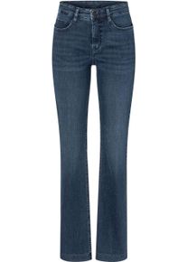 Bootcut-Jeans MAC "BOOT", Damen, Gr. 44, L&auml;nge 32, blau (chic urban dunkelblau), Denim/Jeans, Obermaterial: 91% Baumwolle, 7% Elastomultiester, 2% Elasthan, unifarben, bootcut fit kn&ouml;chellang, Jeans Bootcut-Jeans, im Five-Pocket Style