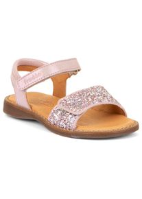 Sandale froddo "Lore Sparkle", M&auml;dchen, Gr. 36, pink (pink shine), Leder, Glitzer, gl&auml;nzend, festlich, Schuhe Sandale, Sommerschuh, Klettschuh, Sandalette, mit zwei Klettverschl&uuml;sse