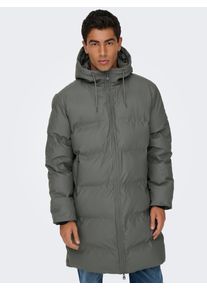 Only & Sons Steppjacke ONLY & SONS "ONSROYCE PUFFER JACKET OTW", Herren, Gr. M, grau (castor gray), Web, Obermaterial: 100% Polyester, unifarben, Windstopperb&uuml;ndchen, Jacken Steppjacke
