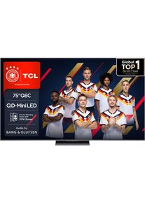 TCL Mini-LED-Fernseher "75Q8CX7", Energieeffizienz: D, schwarz, 75 &Prime;, Fernseher, Audio von Bang & Olufsen, Smart TV, Apple TV, 144Hz, 4K, Dolby Vision, Mini-LED-Fernseher