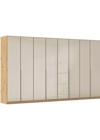 Dreht&uuml;renschrank OTTO HOME "Kleiderschrank Kleiderschr&auml;nke Schrank Garderobe AGORDO mit Glasfront", beige (eiche artisan, glas beige (champagner)), B:360cm H:229cm T:54cm, Holzwerkstoff, Schr&auml;nke, Dreht&uuml;renschrank, durchdachte Innenausstattung, in 8 Breiten und 2 H&ouml;hen MADE IN GERMANY