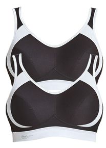 Sport-BH Anita "Sport BH extreme control", Damen, Gr. 80, Cup F, schwarz (schwarz schwarz), Stoff, Obermaterial: 76% Polyester PES. 19% Polyamid PA. 5% Elasthan EL., BHs Sport-BH