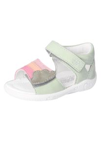 Sandale Pepino BY RICOSTA "Tia WMS: mittel", M&auml;dchen, Gr. 26, bunt (avocado, pastellfarben), Leder, Schuhe Sandale, Klettsandale im Regenbogendesign, WMS, Gr&ouml;&szlig;enschablone zum Download