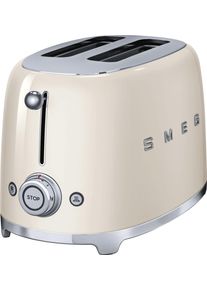 Smeg Toaster "TSF01CREU", beige (creme), B:32,5cm H:19,8cm T:19,5cm, Toaster, Toaster