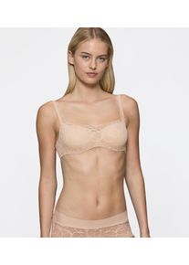 Balconette-BH Triumph "Body Make-Up Illusion Lace", Damen, Gr. 85, Cup B, beige, Microtouch, Obermaterial: 51% Polyamid, 37% Polyester, 12% Elasthan, leicht gl&auml;nzend, unifarben, BHs Balconette-BH, Komfort B&uuml;gel, gepolstert, weiche Spitze