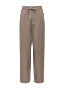 Schlupfhose Only "ONLSIESTA MW PULL-UP LINEN BL PNT NOOS", Damen, Gr. S (36), L&auml;nge 32, braun (walnut), Web, Obermaterial: 80% Viskose, 20% Leinen, unifarben, straight fit normal, Hosen Schlupfhose, Viskosemischung