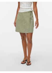 V&eacute;ro Moda Jeansrock VERO MODA "VMLIZA MR SHORT DENIM WRAP SKIRT GA NOOS", Damen, Gr. XS (34), laurel wreath detail:washed, Denim/Jeans, Obermaterial: 80% Baumwolle, 20% Polyester, unifarben, kurz, R&ouml;cke Jeansrock, Baumwollmischung