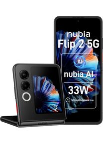 NUBIA Smartphone "Flip 2", Energieeffizienz: C, schwarz (night schwarz), 256 GB, Mobiltelefone, Smartphone