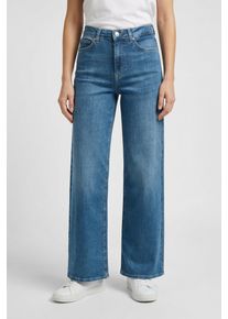 High-waist-Jeans Only "ONLMADISON BLUSH HW WIDE DNM CRO665", Damen, Gr. S (36), L&auml;nge 30, blau (light medium blau denim), Denim/Jeans, Obermaterial: 82% Baumwolle, 16% Polyester, 2% Elasthan, unifarben, lang, Jeans High-waist-Jeans