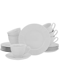 Kaffeeservice Creatable "Barcelona", wei&szlig;, 18 Stk., Porzellan, Geschirr-Sets, Kaffeeservice, klassischer Manufakturstil