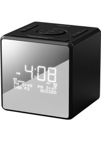 Philips Uhrenradio "TAR 4600", schwarz, B:10,3cm H:10,35cm T:10,3cm, Radios, Radiowecker mit USB-C-Ladeanschluss, Doppelalarm, DAB/FM, Uhrenradio