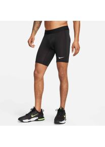 Trainingstights Nike "M NP DF LONG SHORT", Damen, Gr. L, N-Gr, schwarz-wei&szlig; (schwarz, wei&szlig;), Obermaterial: 90% Polyester, 10% Elasthan, Hosen Trainingstights