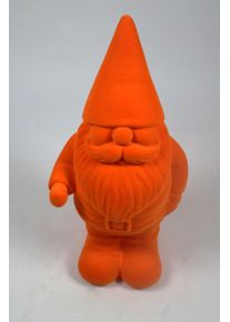 Weihnachtsfigur AM Design "Santa mit samtweichem Flock", orange, B:17cm H:55cm T:12cm, Kunststoff, Dekofiguren, Weihnachtsfigur, aus Kunststoff, H&ouml;he 55 cm, in verschiedenen Farben