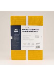 Bettlaken Florella "Soft-Seersucker, 100% Baumwolle", gelb (sonne), B:100cm L:200cm, Seersucker, Obermaterial: 100% Baumwolle CO., Bettlaken, Bettlaken