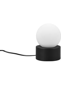 REALITY LEUCHTEN Schreibtischlampe "Countess", schwarz (schwarz matt), 1, &Oslash; 12cm H: 17cm, 1 Stk., Leuchten, Tischleuchte ON/OFF Touch, exkl 1xE14 max 25W, &Oslash; 12cm Glasschirm, Schreibtischlampe