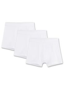 Boxershorts Sanetta "Boxershort 3er Pack", Jungen, Gr. 128, wei&szlig;, Obermaterial: 100% Baumwolle CO(Bio)., Unterhosen Boxershorts
