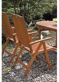 Hochlehner Garden Pleasure "STOCKHOLM, TOPSELLER", braun (braun, braun, braun), B:58cm H:109cm T:65cm, Massivholz, St&uuml;hle, Hochlehner, 5-fach verstellbar