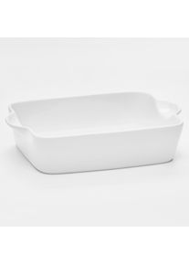 Auflaufform Van Well "Backform eckig, 30,7 x 20 x 6,8 cm", wei&szlig;, B:30,7cm L:20cm, Porzellan, Auflaufformen, Auflaufform, wei&szlig; gl&auml;nzend, sp&uuml;lmaschinen- und mikrowellengeeignet