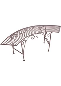 Gartenbank Garden Pleasure "Romantik", braun (rost), B:125cm H:47cm T:46cm, Stahl, Sitzb&auml;nke, Gartenbank