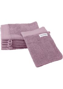 Waschhandschuh Tom Tailor HOME "Waschhandschuh COLOR BATH", lila (cozy mauve), B:16cm L:21cm, Frottier, Frottier, Handt&uuml;cher, Waschhandschuh