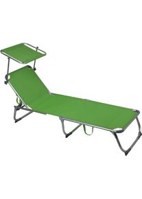 Gartenliege Garden Pleasure "KISO", silber (grau), Obermaterial: 70% PVC, 30% Polyester, Gartenliegen, Gartenliege
