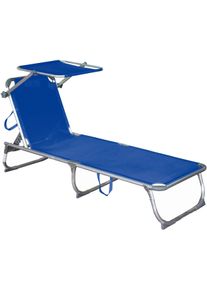 Gartenliege Garden Pleasure "KISO", silber (grau), Obermaterial: 70% PVC, 30% Polyester, Gartenliegen, Gartenliege, Topseller