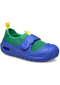 Badeschuh Crocs "Swiftwater Splash", Kinder, Gr. 22, gr&uuml;n (gr&uuml;n, blau), Croslite&trade;, Textil, Schuhe Badeschuh, Wassersandale, Clog f&uuml;r den Strand mit Anziehlasche