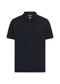 Poloshirt Camel Active, Herren, Gr. M, schwarz navy, Jersey, Obermaterial: 95% Baumwolle, 5% Elasthan, unifarben, normal h&uuml;ftbedeckend, Rundhals, B&uuml;ndchen, Shirts Poloshirt, kurzarm, mit Logo-Stickerei