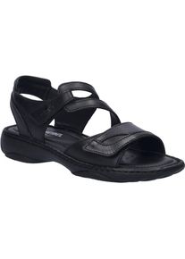 Sandale Josef Seibel "Debra 25, black-black", Damen, Gr. 41, schwarz (schwarz, schwarz), Obermaterial: 100% Rindsleder Leather cow., Schuhe Sandale