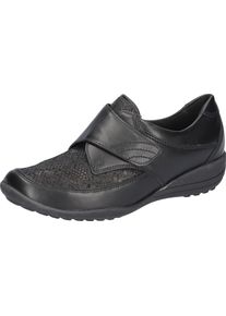 Waldl&auml;ufer Klettschuh WALDL&Auml;UFER "KATJA-Soft", Damen, Gr. 8 (42), schwarz, Nappaleder, Textil, Schuhe Klettschuh, Bequemschuh, Komfortschuh in Weite K (=extraweit)