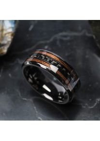 Holzkern Cartesian Ring Carbon og Walnuss