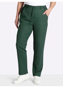 sheego Damen Jogg Pants aus Leinen-Viskose-Mix in moos ,Gr&ouml;&szlig;e 40, Witt, 55% Leinen, 45% Viskose