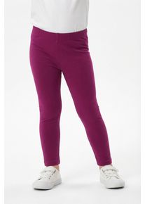 Leggings happy girls, M&auml;dchen, Gr. 164, N-Gr, lila (berry), Jersey, Obermaterial: 95% Baumwolle, 5% Elasthan, unifarben, skinny fit kn&ouml;chellang, Hosen Leggings, in Basic-Form