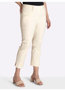 sheego Damen Bengalinhose in 7/8-L&auml;nge mit Seitenschlitzen in champagner ,Gr&ouml;&szlig;e 40, Witt, 78% Viskose, 19% Polyamid, 3% Elasthan