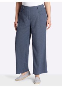 sheego Damen Schlupfhose in weiter Form in rauchblau ,Gr&ouml;&szlig;e 40, Witt, 98% Polyester, 2% Elasthan