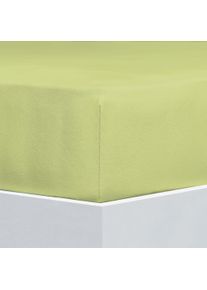 Bettlaken Florella "Flausch-Flanell, 100% Baumwolle", gr&uuml;n (linde), B:100cm L:200cm, Flanell, Obermaterial: 100% Baumwolle CO., Bettlaken, Bettlaken